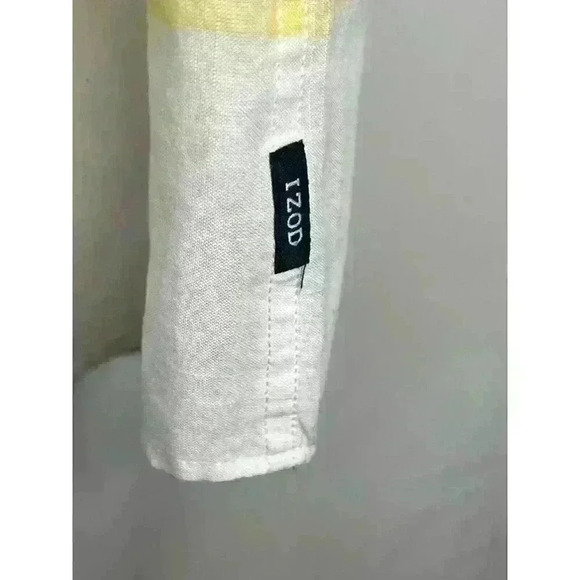 Izod Saltwater Mens Striped Short Sleeve Button Down Shirt‎ Size XXL - Picture 6 of 6